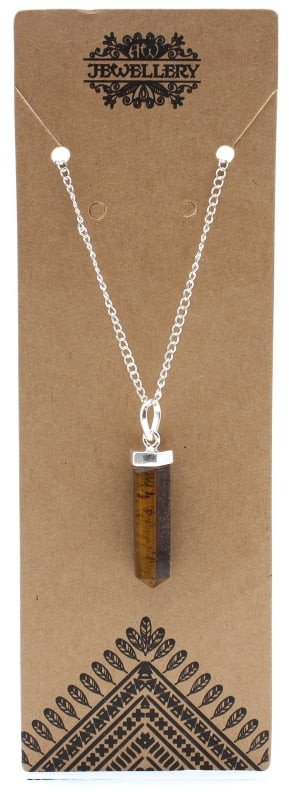 Wisiorek klasyczny ołówkowy - Tygrysie Oko