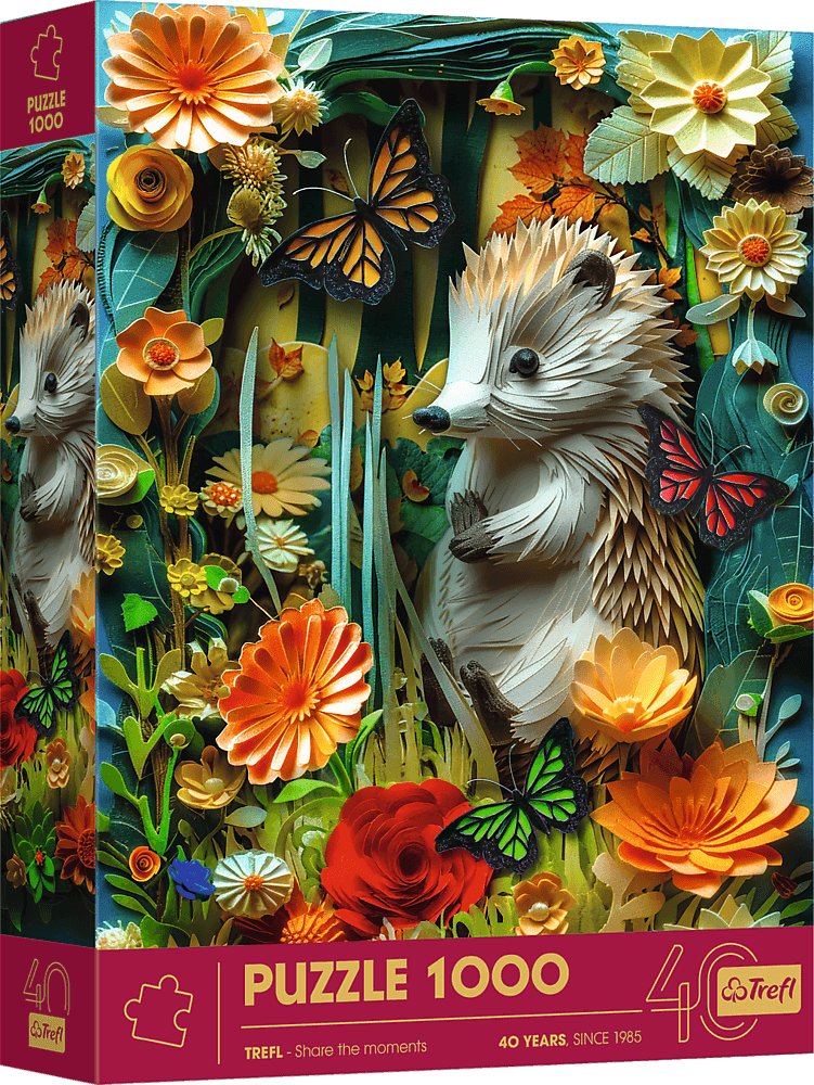 Trefl Puzzle z efektem 3D - 40-lecie Trefl - Jeż 1000 elementów (40042)