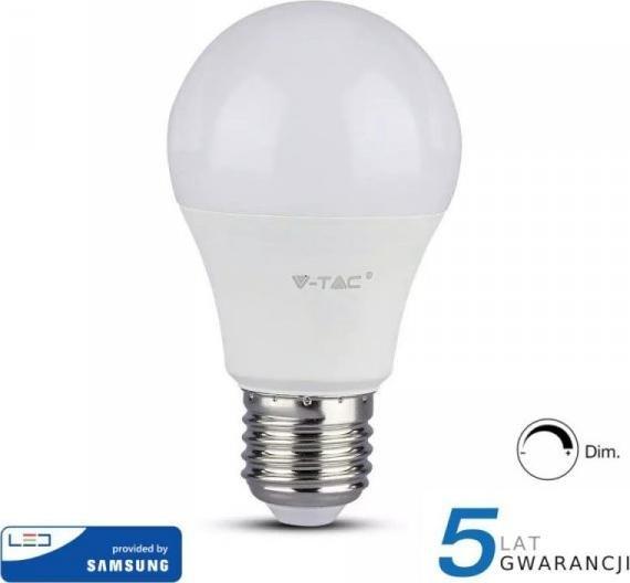 V-TAC Żarówka LED V-TAC SAMSUNG CHIP 12W E27 A60 Ściemnialna VT-262D 6400K 1055lm 5 Lat Gwarancji