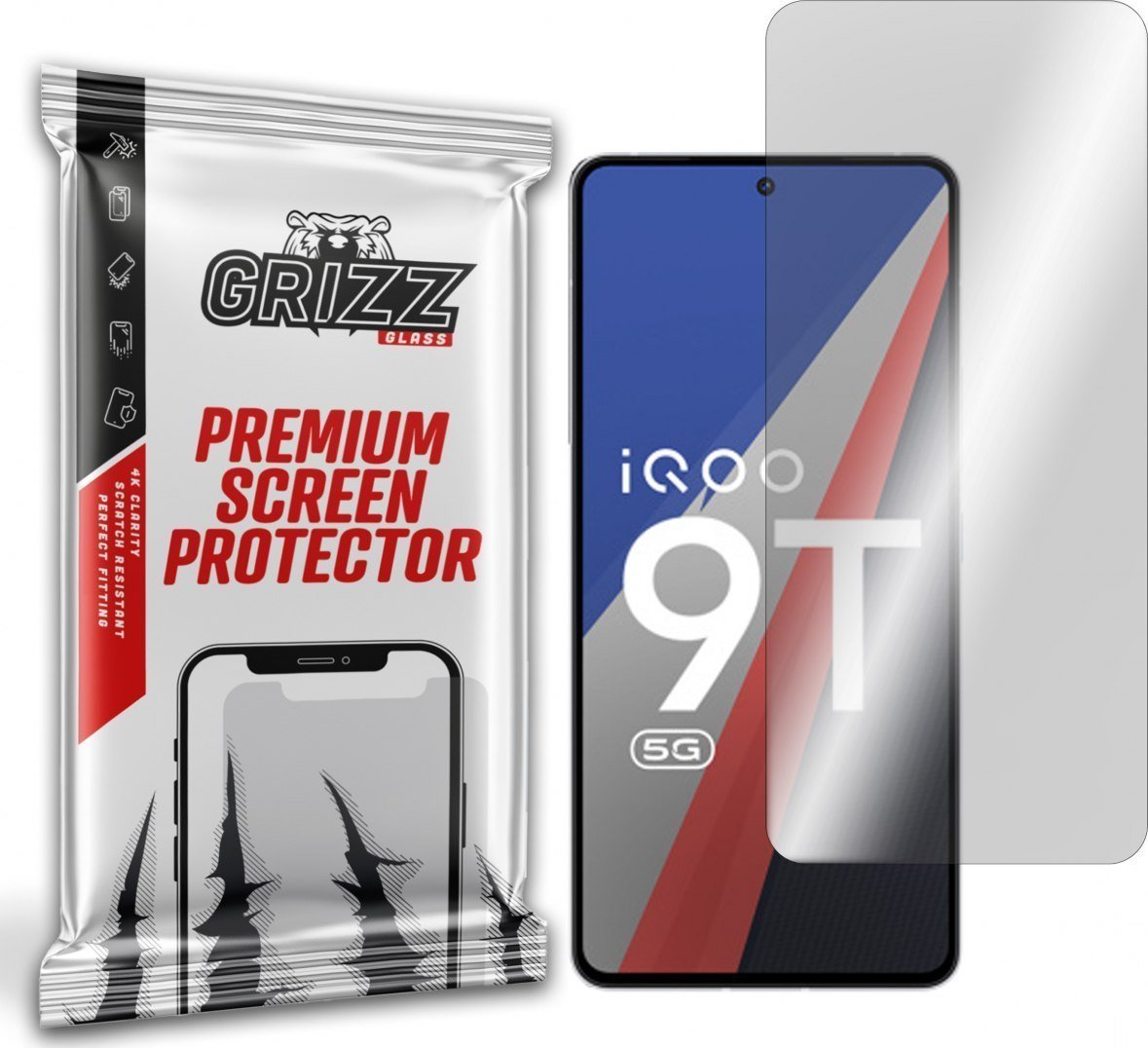 GrizzGlass Szkło hybrydowe Grizz Vivo IQOO 9T