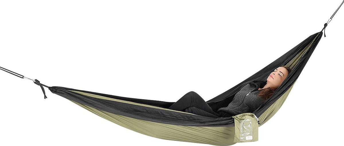 Enero HAMAK TURYSTYCZNY 2 OSOBOWY 270X140CM ZIELONO CZARNY