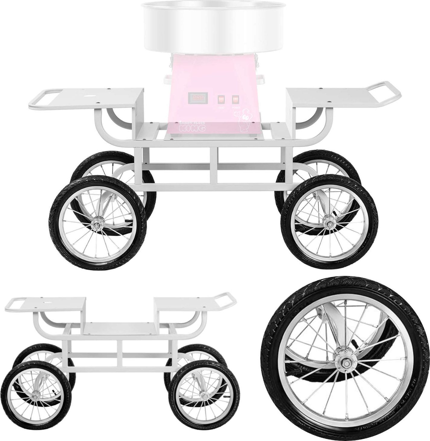 Royal Catering Wózek platforma na kółkach do maszyny do waty cukrowej Royal Catering RCZT-01W