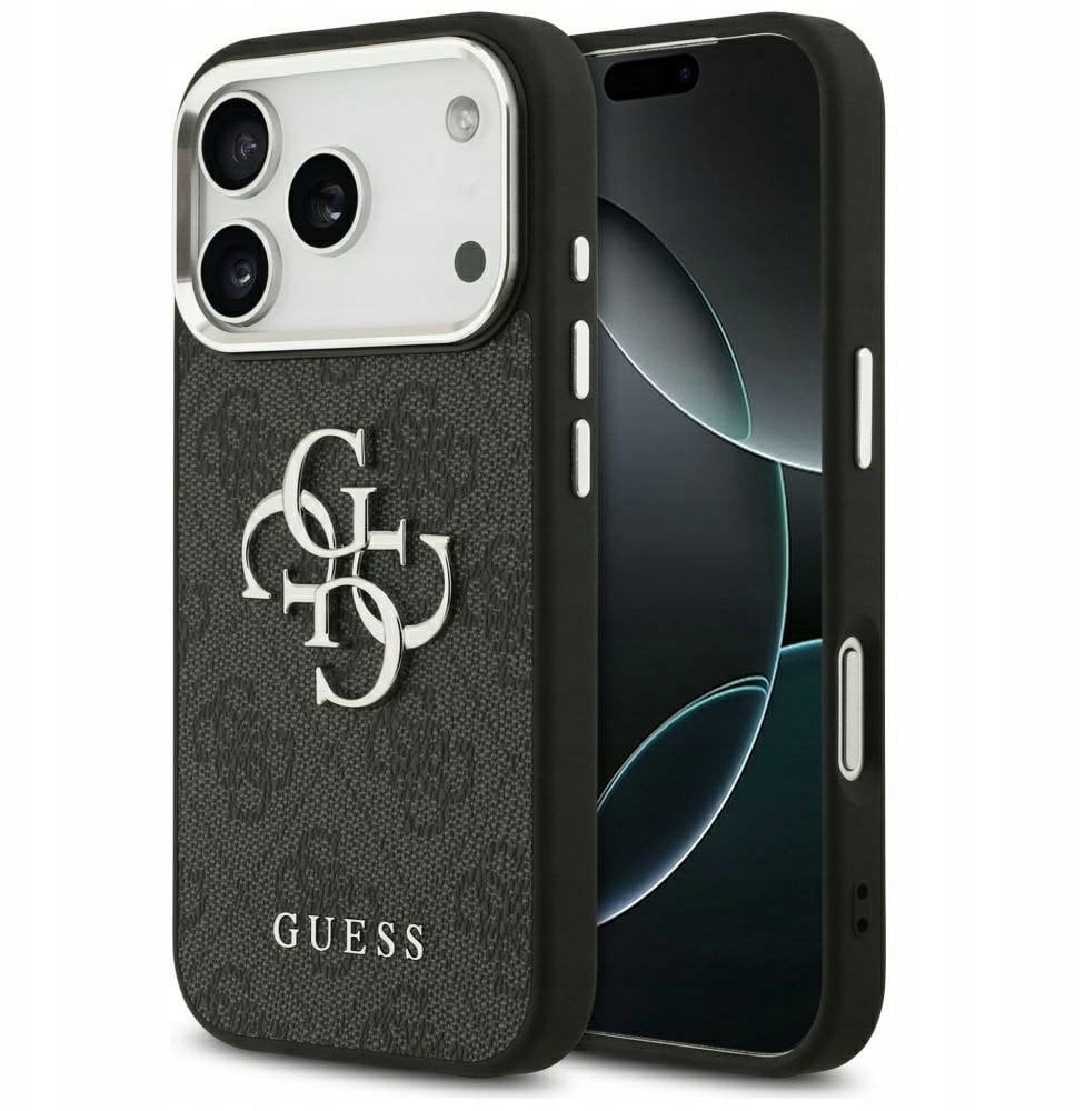 Guess Etui 4G Big 4G Classic Logo do iPhone 17 Pro Max czarny srebrny