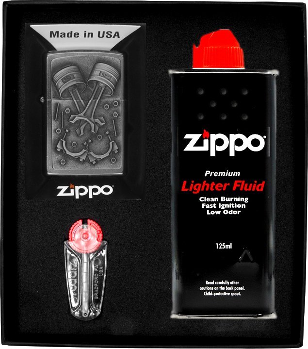 Zestaw ZIPPO Zapalniczka ENGINE PARTS Prezentowy No1