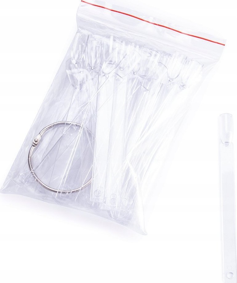 Cosmetics Zone Wzornik wachlarz - 50 tipsów - clear