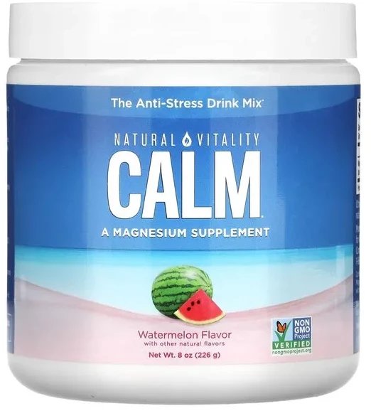 Natural Vitality - Magnez, Arbuz, Proszek, 226g