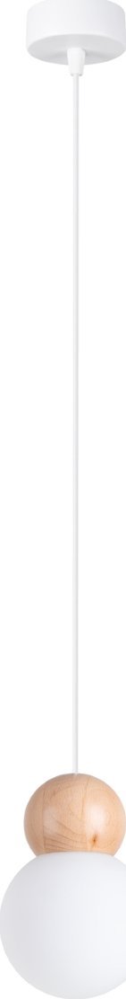 Lampa wisząca Sollux Lighting SOLLUX Lampa wisząca PEKKA 1 biała/naturalne drewno 1 x G9 SL.1390