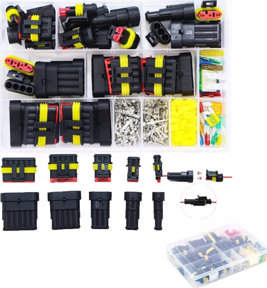 Rosfix KOSTKA WTYKI ZŁĄCZA HERMETYCZNE DUŻY ZESTAW 240EL