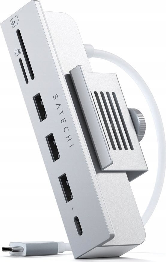 HUB USB Satechi Satechi USB-C Clamp Hub for 24" iMac - Hub do iMac M1 2021 24" oraz 27" Studio Display 2022 USB-C (USB-C, 3x USB-A, czytnik kart micro