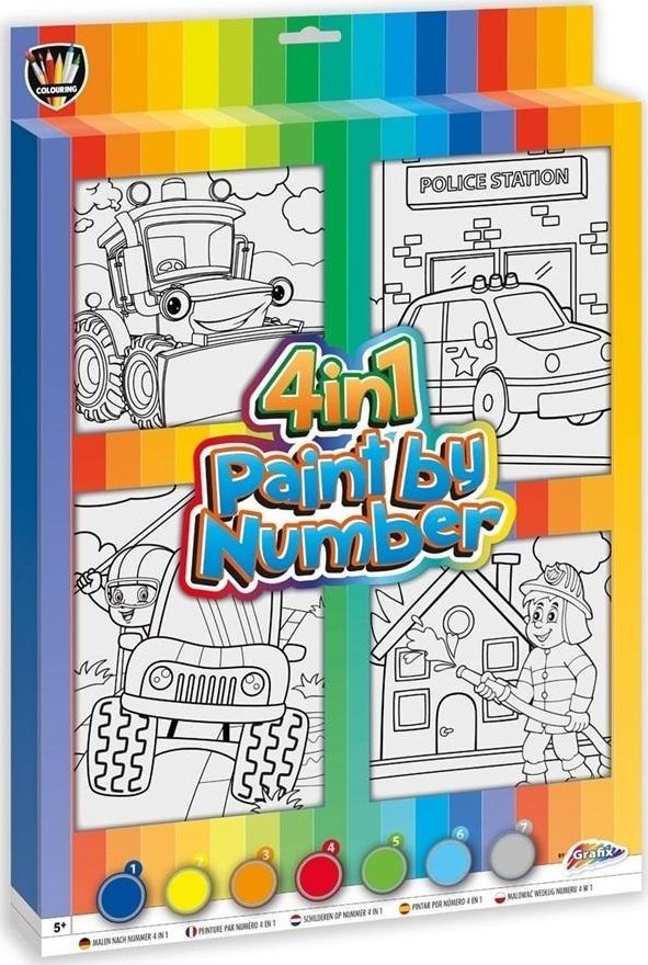 Malowanie po numerach chłopcy 4w1