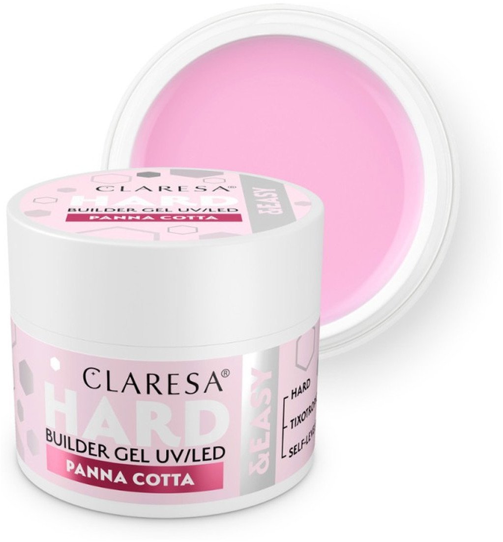 Claresa Hard&Easy Żel budujący do paznokci 12g Panna Cotta (8)