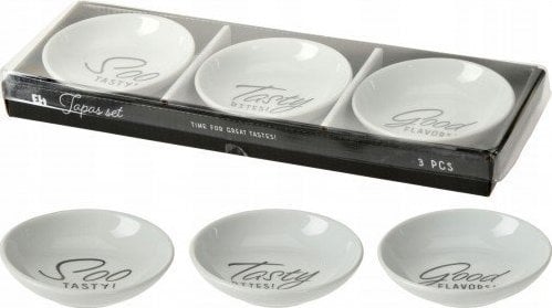 Koopman Miseczki porcelanowe na przekąski białe zestaw 3 szt