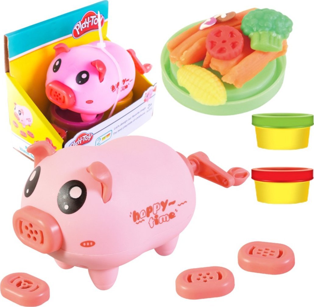 CIASTOLINA MASA PLASTYCZNA CIASTO MAKARON ZESTAW KREATYWNY MASZYNKA ŚWINKA