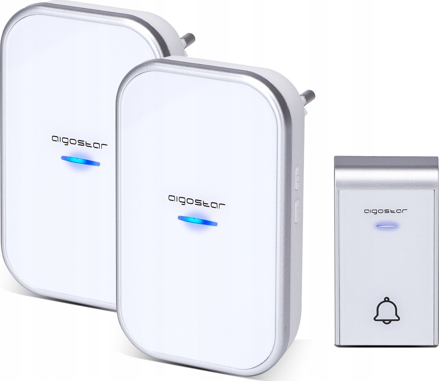 Aigostar Dzwonek Bezprzewodowy 1-Przycisk 2-Odbiorniki 230V