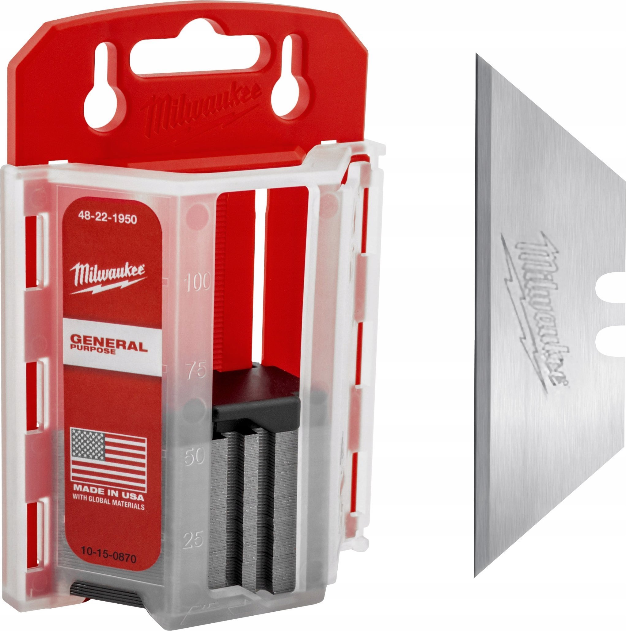 Milwaukee MILWAUKEE OSTRZA WYMIENNE TRAPEZOWE /50szt