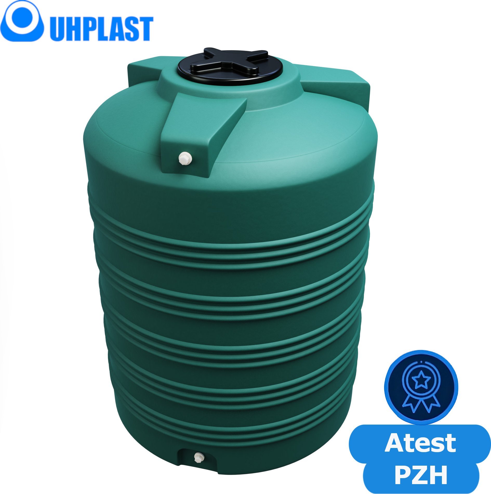 UHP Zbiornik na wodę 1500l UHP VERTICON V-1500 Ciemnozielony