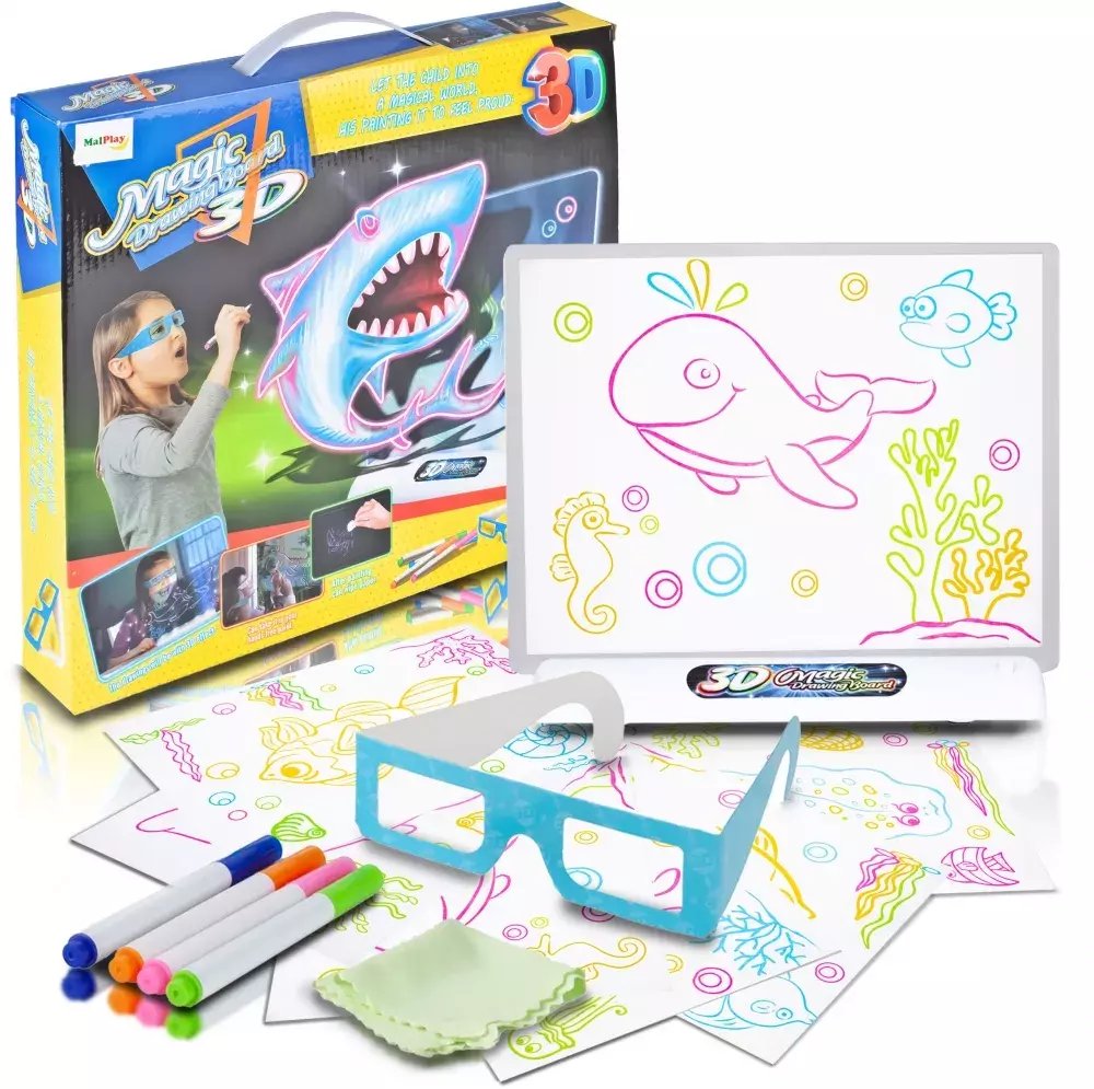 Tablica Znikopis 3D Tablet do Rysowania MAGIC ze Zwierzętami