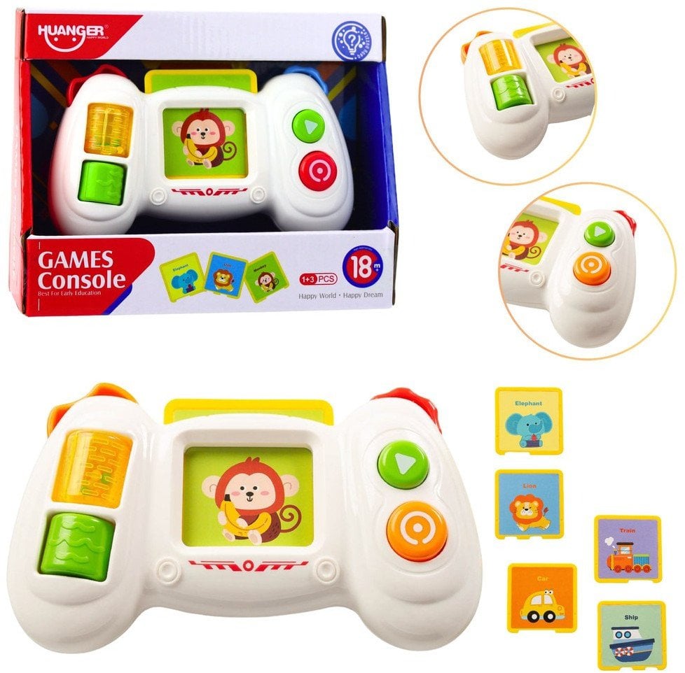 LeanToys Konsola Pad Interaktywny Edukacyjny Z Kartami Światła Dźwięki