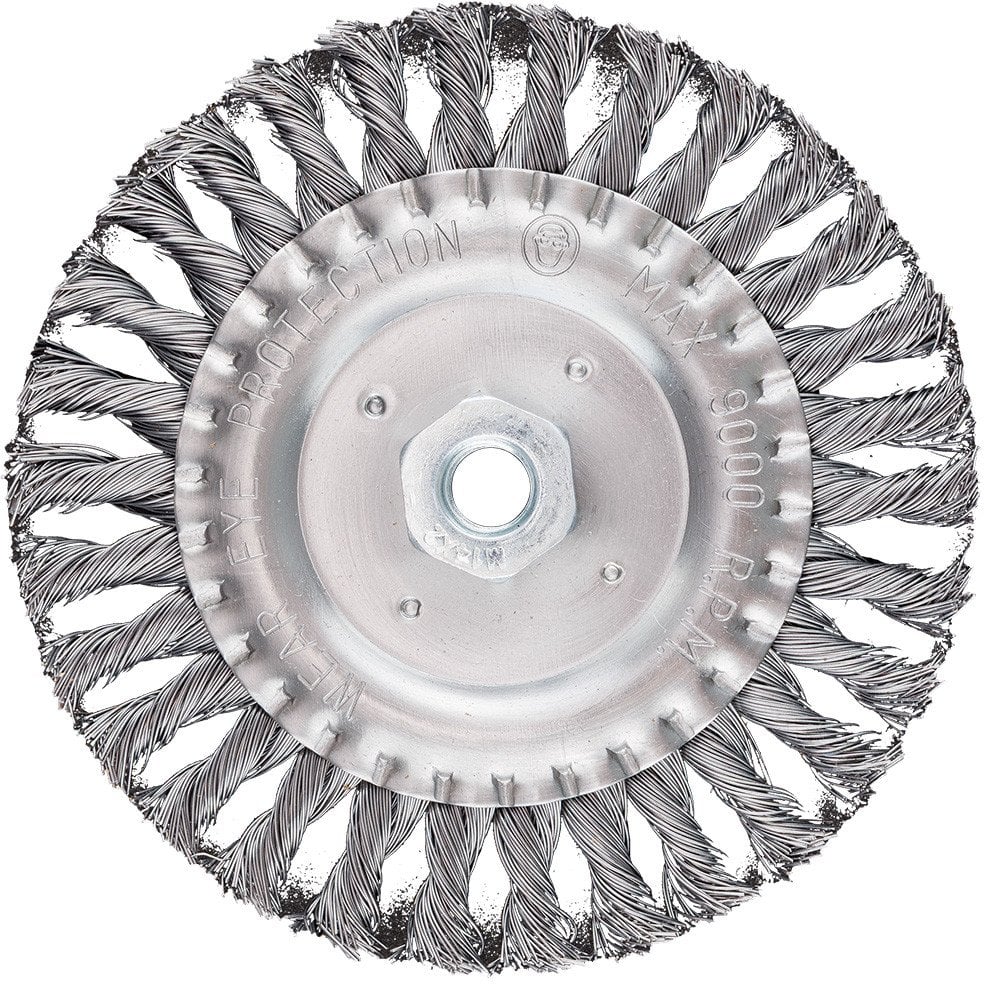 Szczotka druciana tarczowa 150 mm, drut skręcony, stalowy, M14