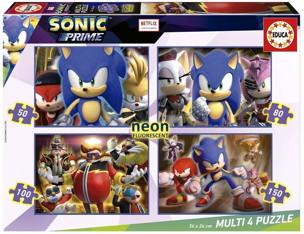 Puzzle 4w1 Sonic Prime (fluorescencyjne)