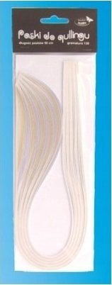 CreativeHobby Paski do quillingu 10 mm 100 sztuk biało-perłowe