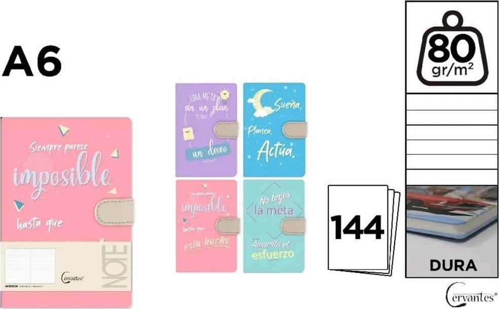 Notes A6/144K z zamknięciem na magnes MIX