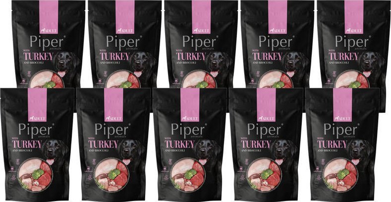 Mokra Karma dla psa Piper Animals z indykiem i brokułem zestaw 10 x 500 g