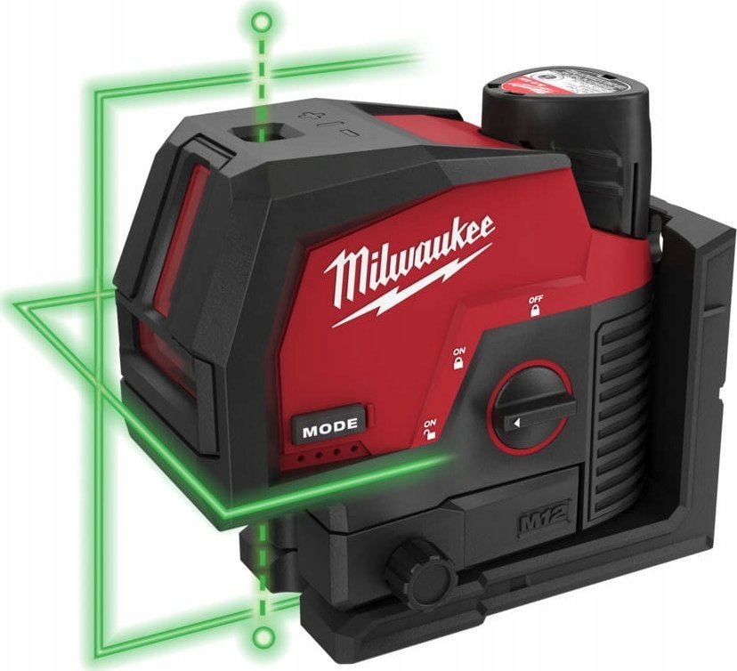 Milwaukee Akumuliatorinis lazerinis nivelyras M12 CLLP-0C žalias Milwaukee