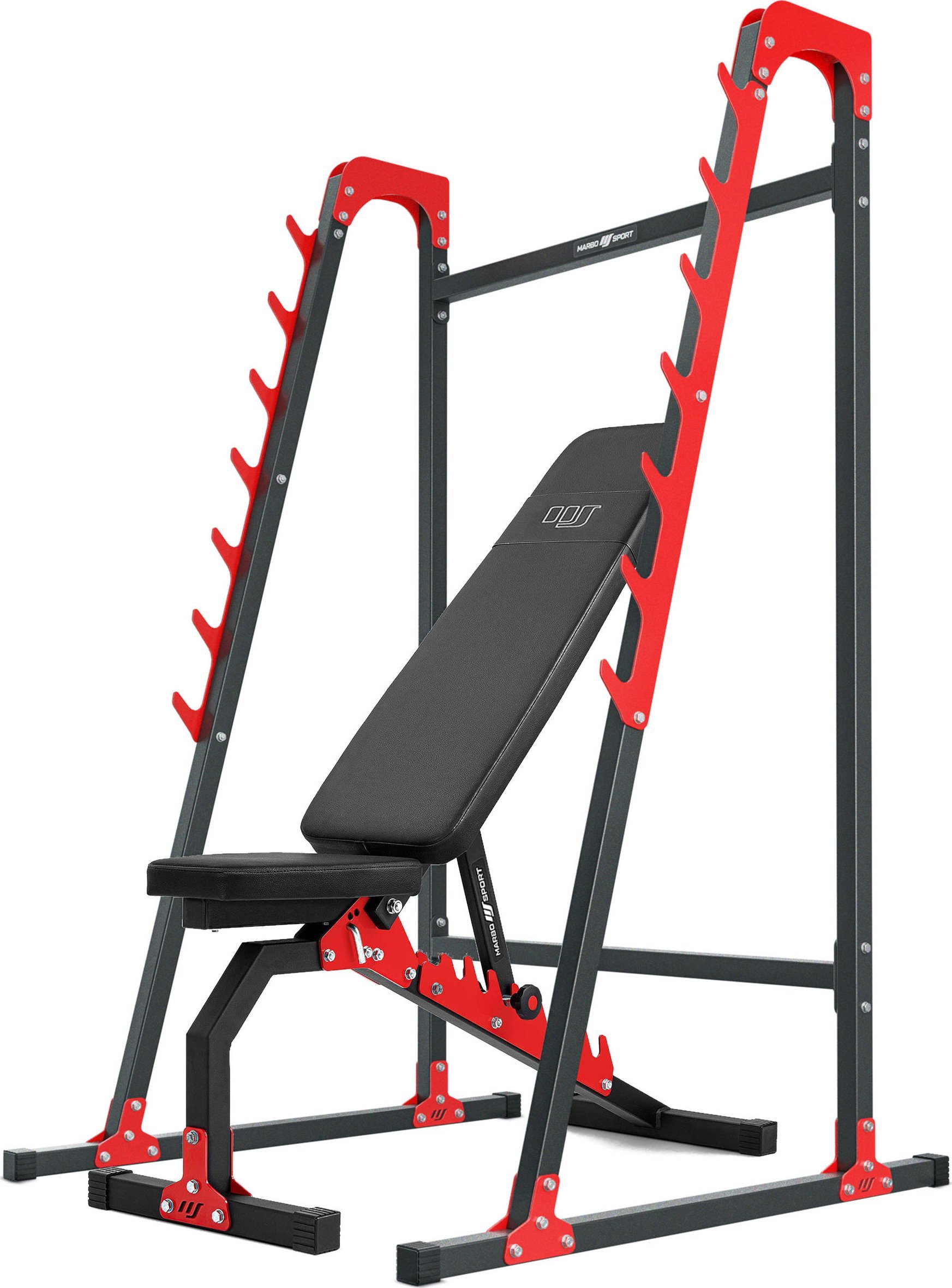 Zestaw MH8 | Ławka dwustronna + stojaki wielopoziomowe - Marbo Sport