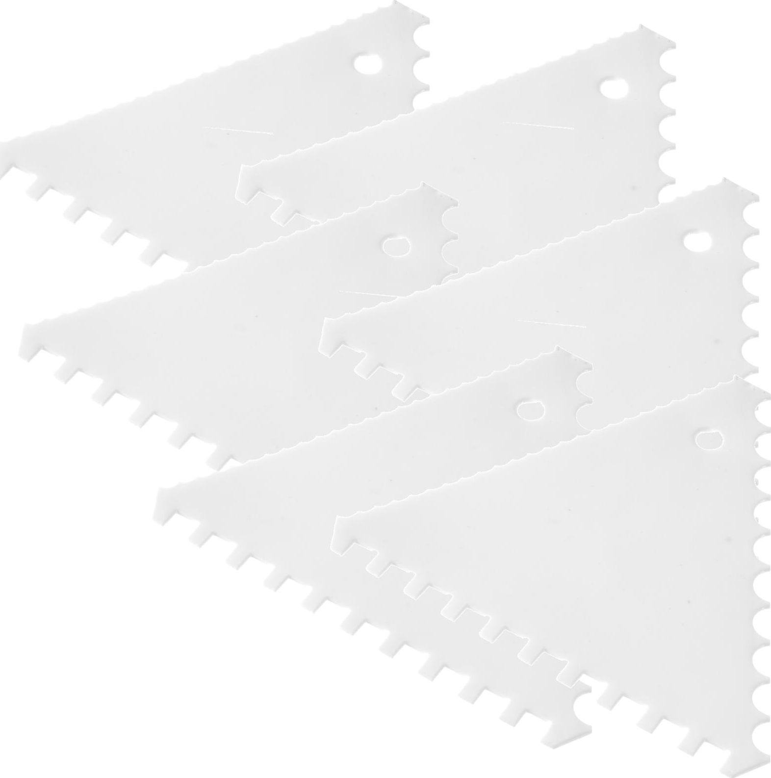 Hendi Skrobka cukiernicza trójkątna ząbkowana GRZEBIEŃ WĄSKI ROZSTAW - ZESTAW 6szt. - HENDI 554210 Skrobka cukiernicza trójkątna ząbkowana GRZEBIEŃ WĄ