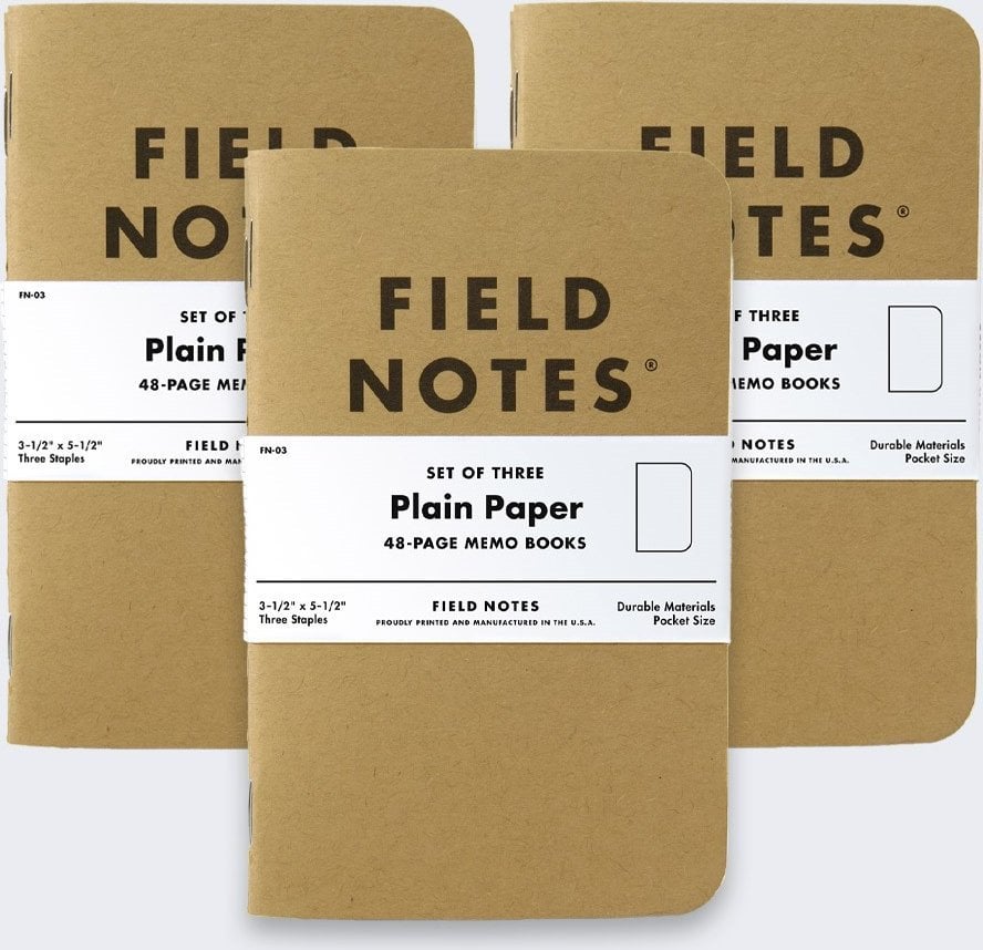 HP Notes Field Notes Original Kraft Gładki 3 Pack