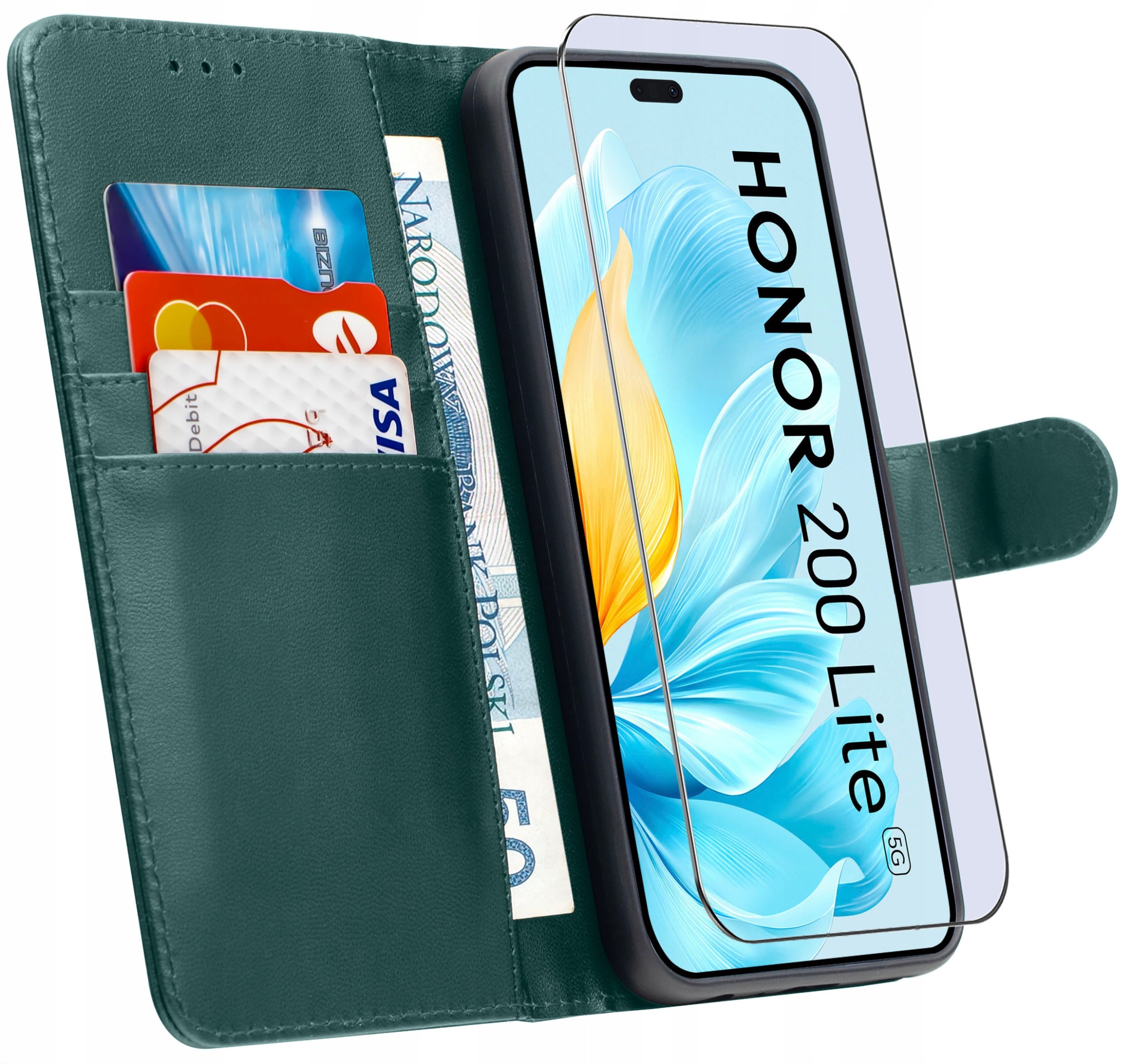 ETUI do Honor 200 Lite 5G | SKÓRZANE PORTFEL BOOK TOKRA CASE CLASSIC +SZKŁO