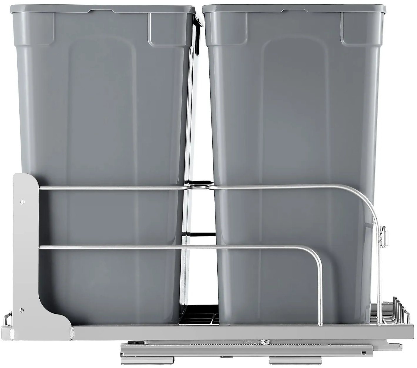 Kosz wysuwany do szafki 2x35QT soft close, metalowe prowadnice, pod blat