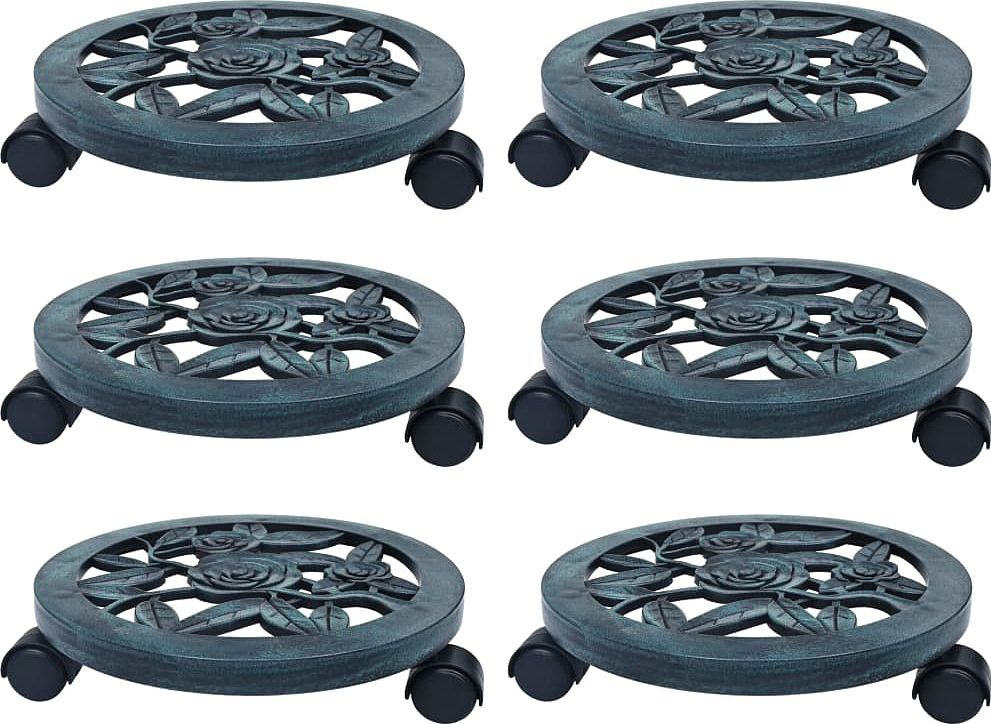 Elior Zielone podstawki na kółkach pod donice - Nivis 3X