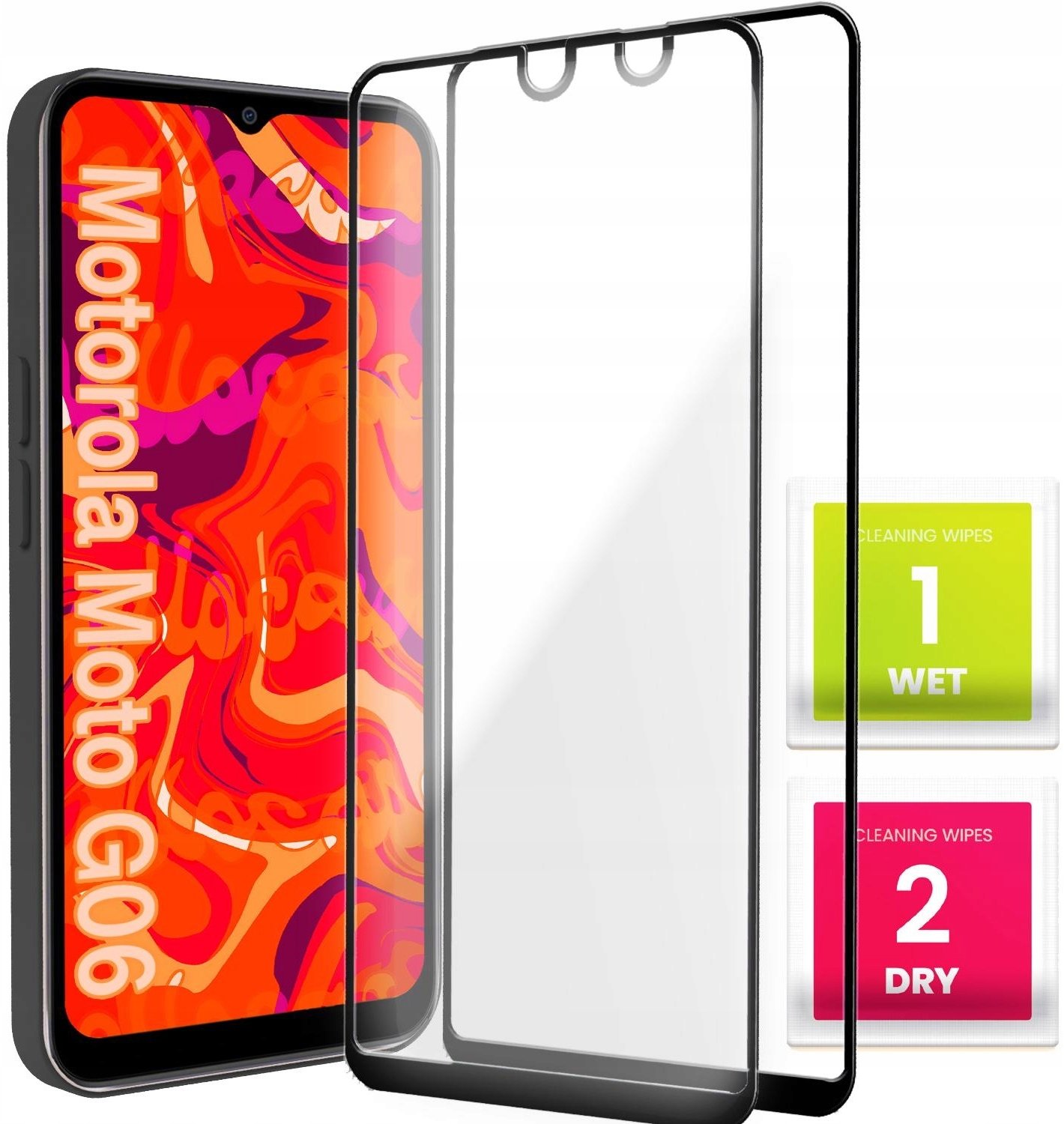 2-PAK Szkło Hartowane Do Motorola Moto G06 / G06 Power (Pełne, 5D, Szybka)
