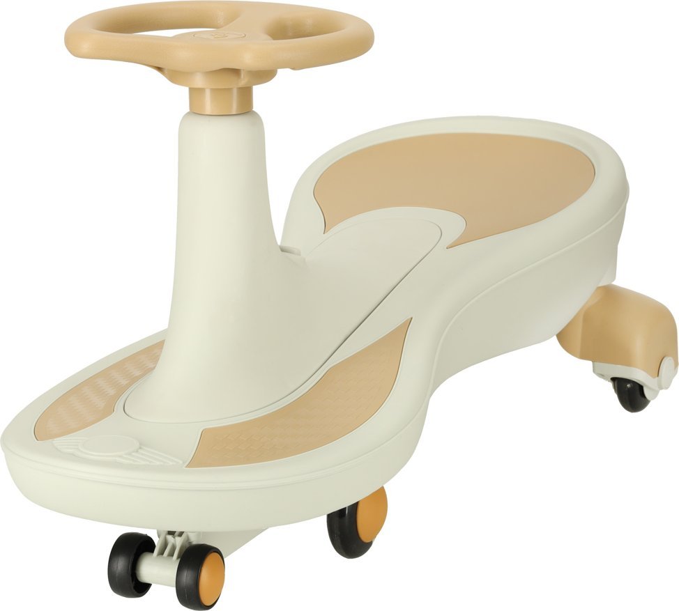 KIK Jeździk grawitacyjny świecące koła LED z muzyką grający 76cm beżowy max 120kg