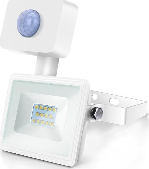 Naświetlacz Aigostar HalogenLED Ultracienki reflektor z czujnikiem biały 10W neutralny LED Ultracienki reflektor z czujnikiem biały 10W Odlewanie