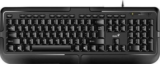 Klawiatura + mysz Genius Genius KB-118, klawiatura US, klasyczna, wodoodporny rodzaj przewodowa (USB), czarna