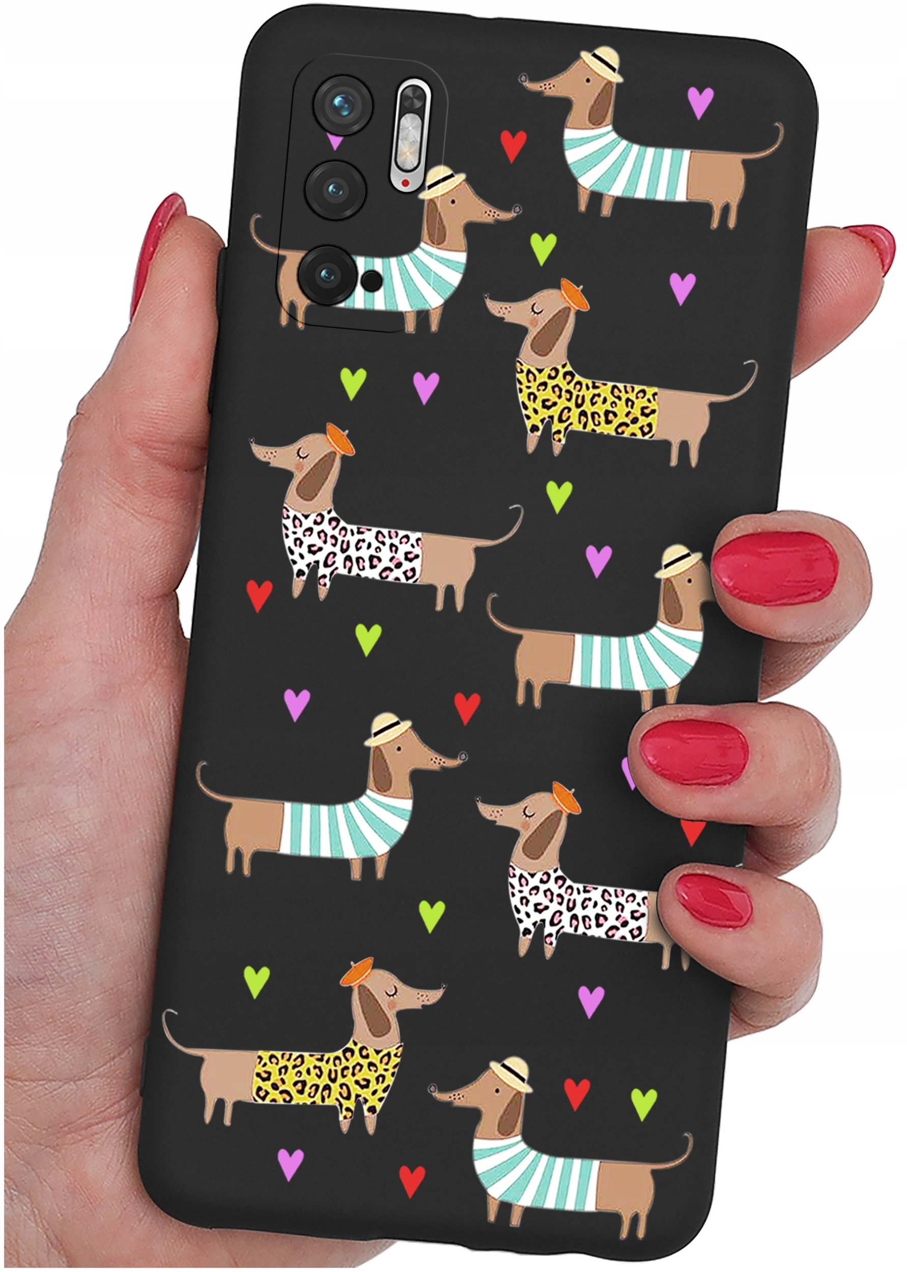 ETUI do Xiaomi Redmi Note 10 5G | WZORY | SILIKONOWE MATT CASE + SZKŁO 9H