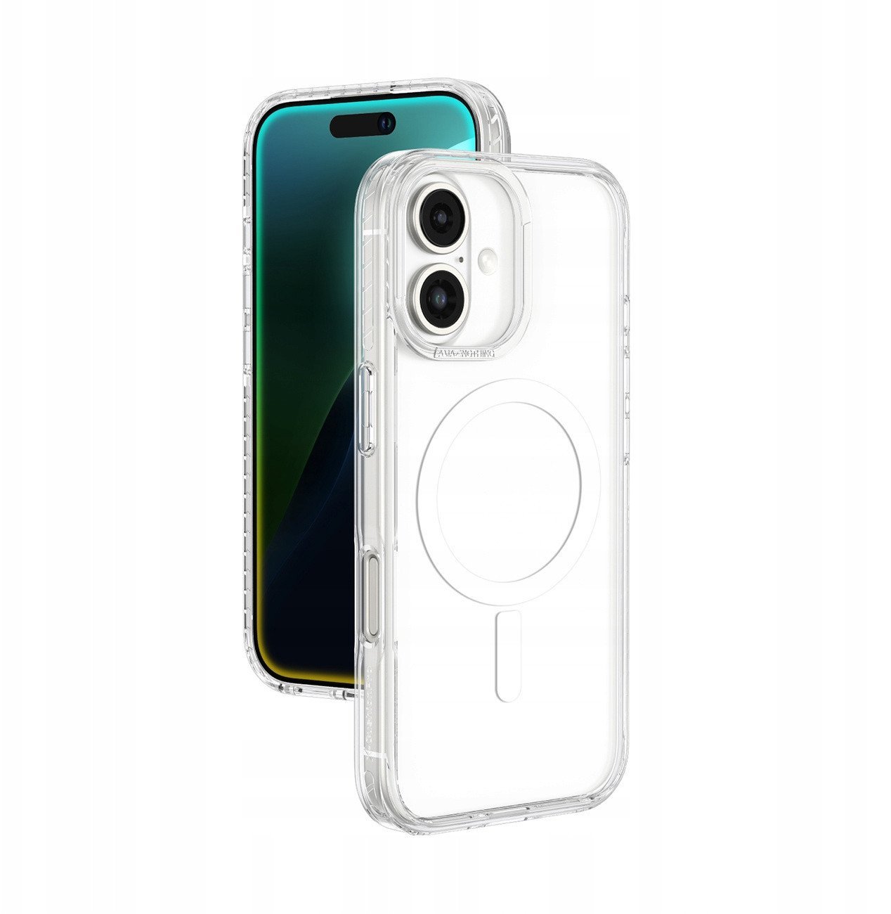 Etui silikonowe AMAZINGTHING Titan Pro Mag Case z pierścieniem magnetycznym do iPhone 16 - przezroczyste
