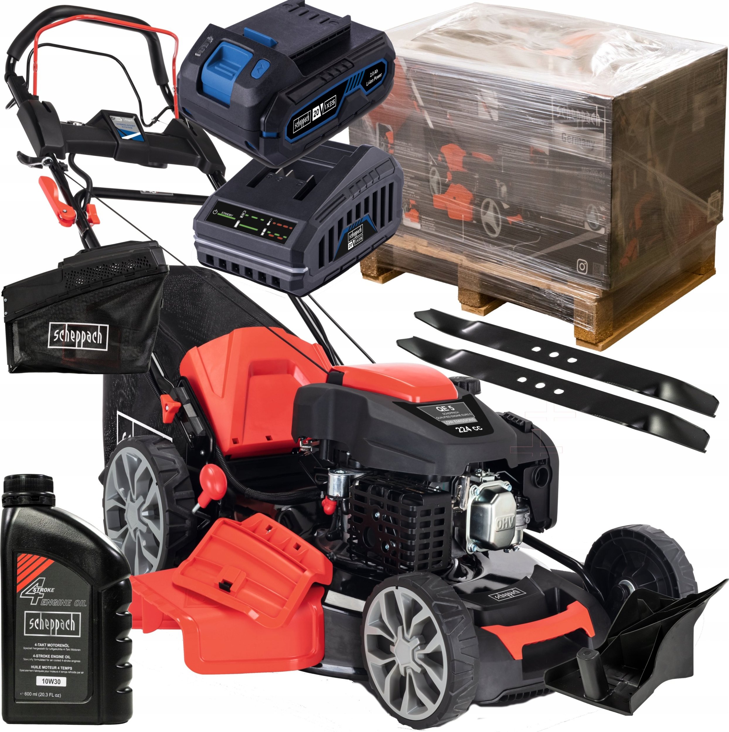 Kosiarka spalinowa Scheppach Kosiarka spalinowa Scheppach MS225-56E elektrostart + olej + nóż