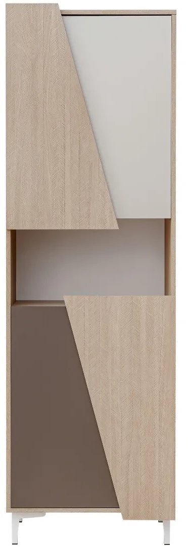 Witryna wysoka VISTE dąb/beżowa FURNIVAL