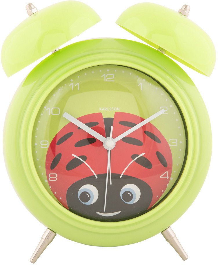 Budzik Karlsson KA5980GR zielony duży 15x18 cm .