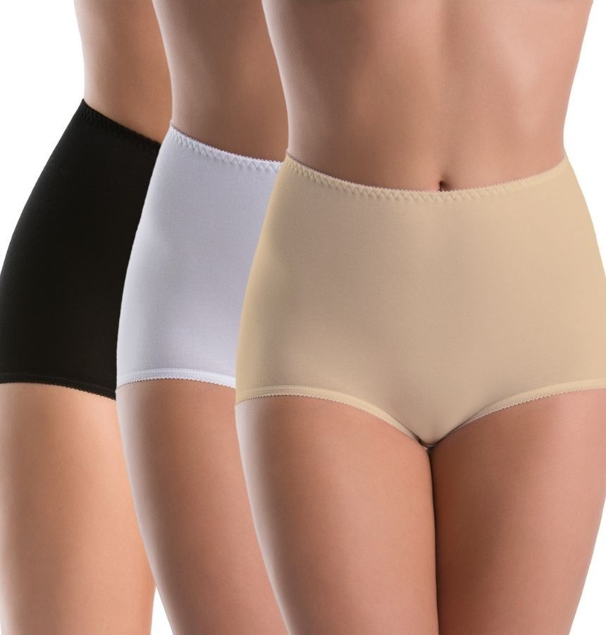 Teyli Wielopak majtek bambusowych Ori 3XL Czarny-biały-beżowy