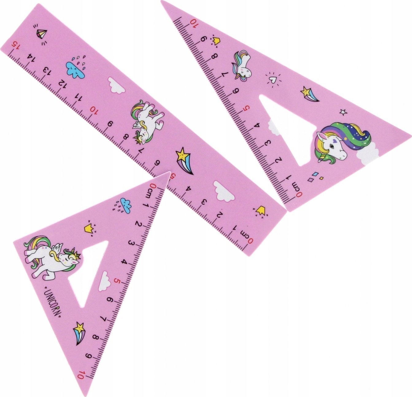 Starpak ZEST SZKOL GEOM 3EL 15CM UNICORN STK PB 24/288