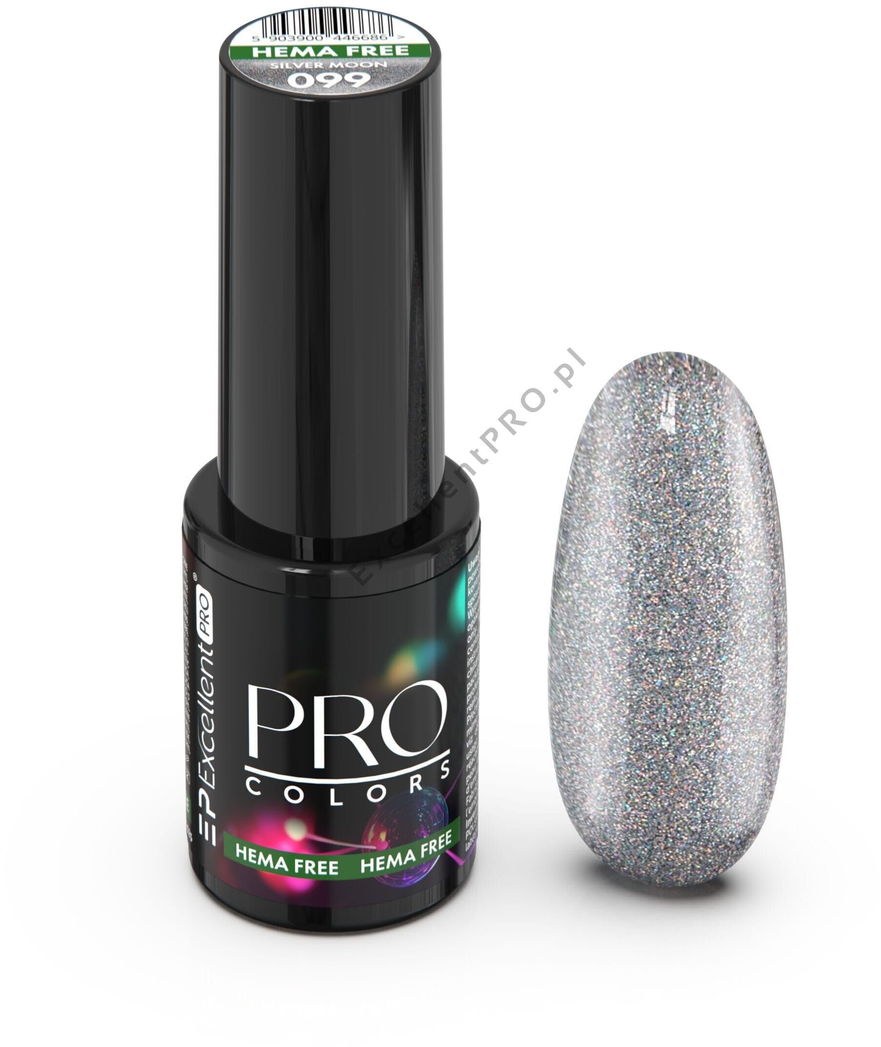 Cosmetics Zone EXCELLENT PRO_Pro Colors Cat Eye hybrydowy lakier 099 Silver Moon 7g