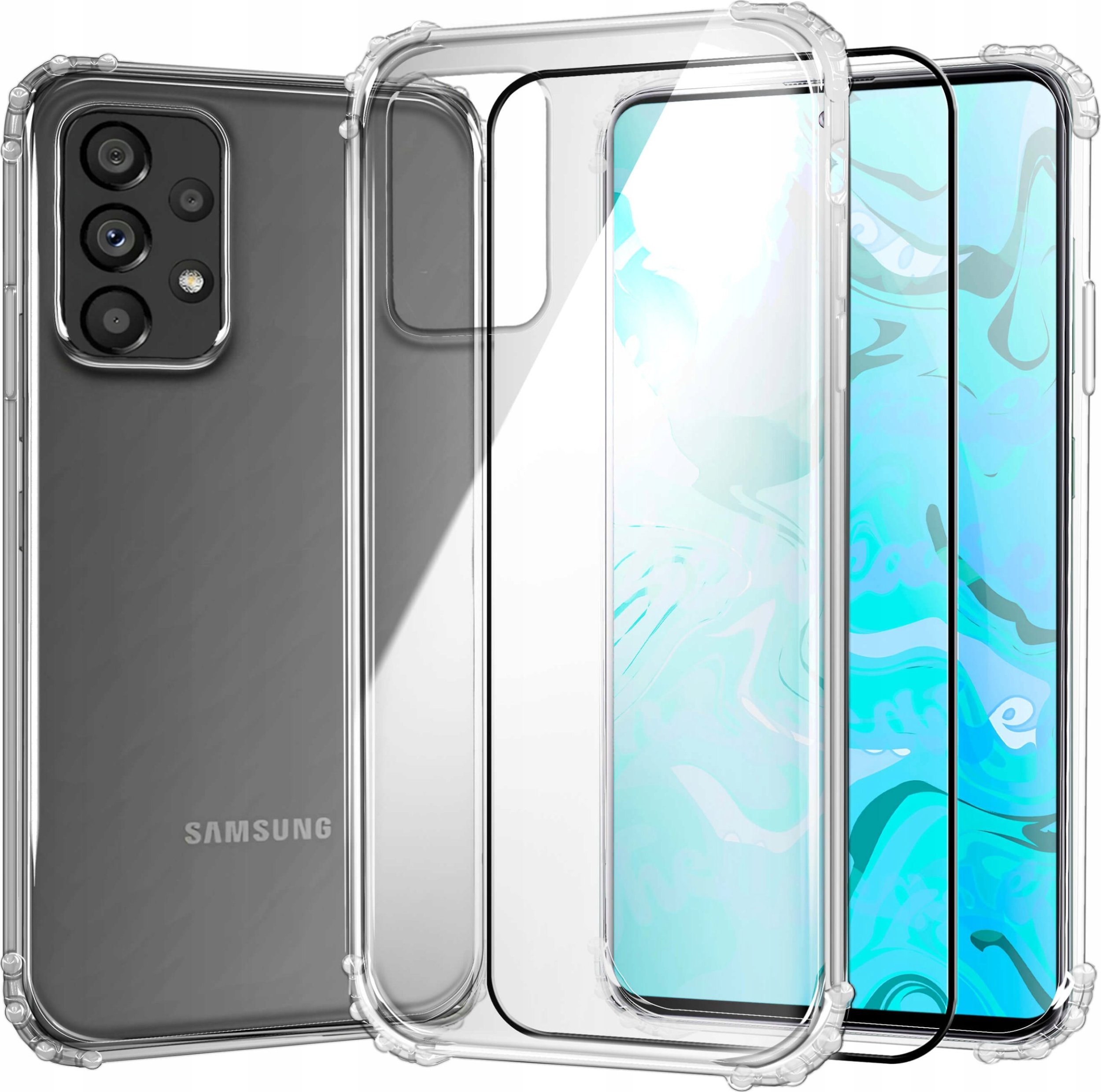 Hello Case Etui Do Samsung Galaxy A53 5G (Przezroczyste, Pancerne, Obudowa) Szkło 5D