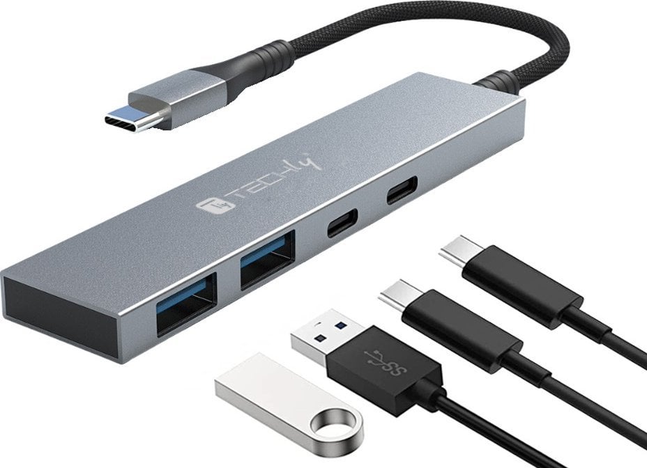 HUB USB Techly Techly Hub USB 4p. 2USB 3.2-2USB-C
