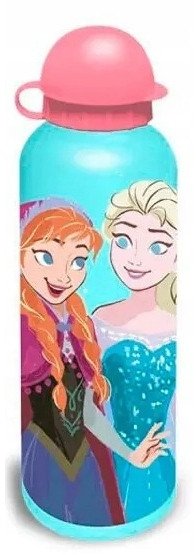 Butelka aluminiowa / bidon / korek niekapek / Kraina Lodu Frozen turkusowa