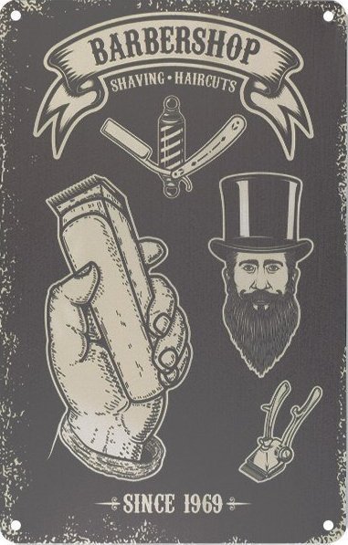 Activeshop Tablica ozdobna barber B047